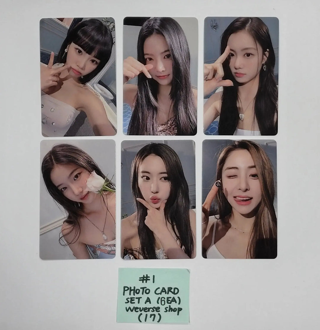 LE SSERAFIM "FEARLESS" - Weverse Shop Pre-Order Benefit Photocards Set (6EA) , Postcards Set (3EA) - HALLYUSUPERSTORE