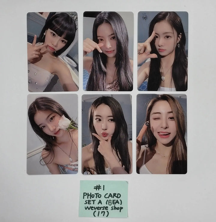 LE SSERAFIM "FEARLESS" - Weverse Shop Pre-Order Benefit Photocards Set (6EA) , Postcards Set (3EA) - HALLYUSUPERSTORE