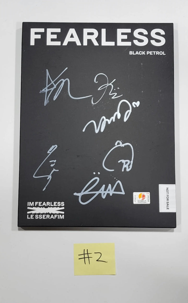 LE SSERAFIM "FEARLESS" - Hand Autographed(Signed) Promo Album - HALLYUSUPERSTORE
