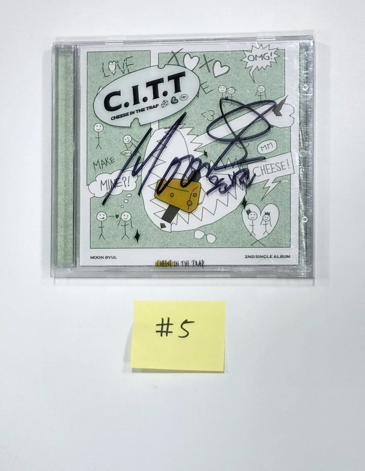 Moon Byul (Of Mamamoo) "C.I.T.T(Cheese in the Trap)" - Hand Autographed(Signed) Promo Album - HALLYUSUPERSTORE
