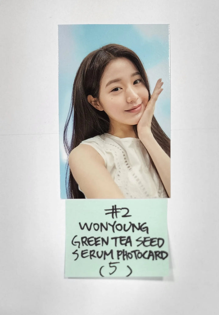 Wonyoung (Of IVE) Green Tea Seed Serum - Innisfree Event Photocard - HALLYUSUPERSTORE