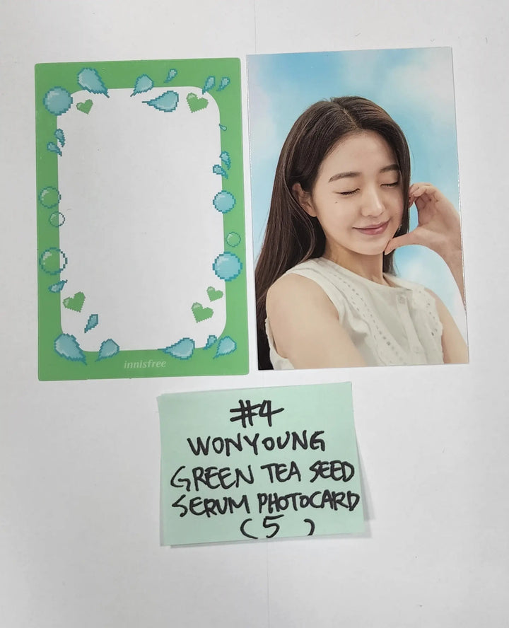 Wonyoung (Of IVE) Green Tea Seed Serum - Innisfree Event Photocard - HALLYUSUPERSTORE