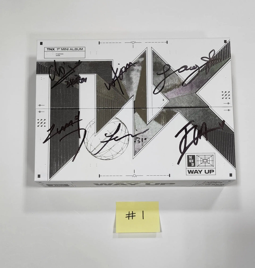 TNX "WAY UP" 1st Mini - Hand Autographed(Signed) Promo Album - HALLYUSUPERSTORE