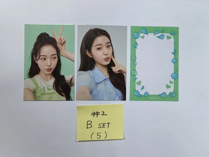 Wonyoung (Of IVE) Green Tea Seed Serum - Innisfree Event Photocards Set (2EA + Photo Frame) - HALLYUSUPERSTORE