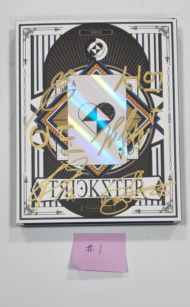 Oneus "TRICKSTER" 7th Mini - Hand Autographed(Signed) Promo Album - HALLYUSUPERSTORE
