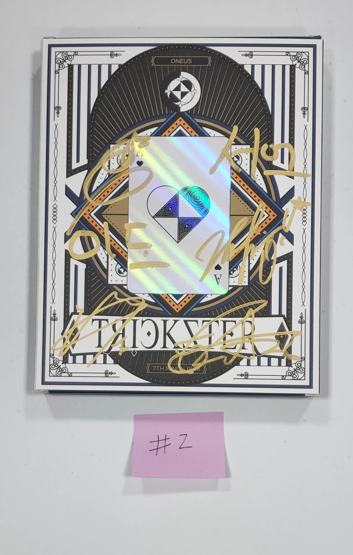 Oneus "TRICKSTER" 7th Mini - Hand Autographed(Signed) Promo Album - HALLYUSUPERSTORE