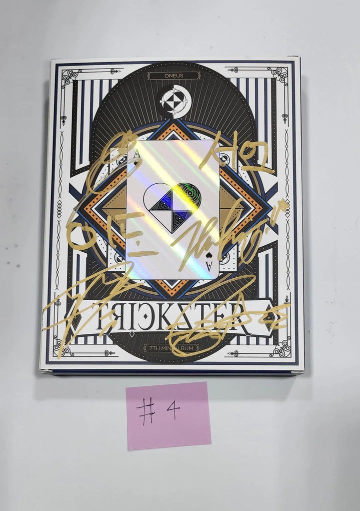Oneus "TRICKSTER" 7th Mini - Hand Autographed(Signed) Promo Album - HALLYUSUPERSTORE
