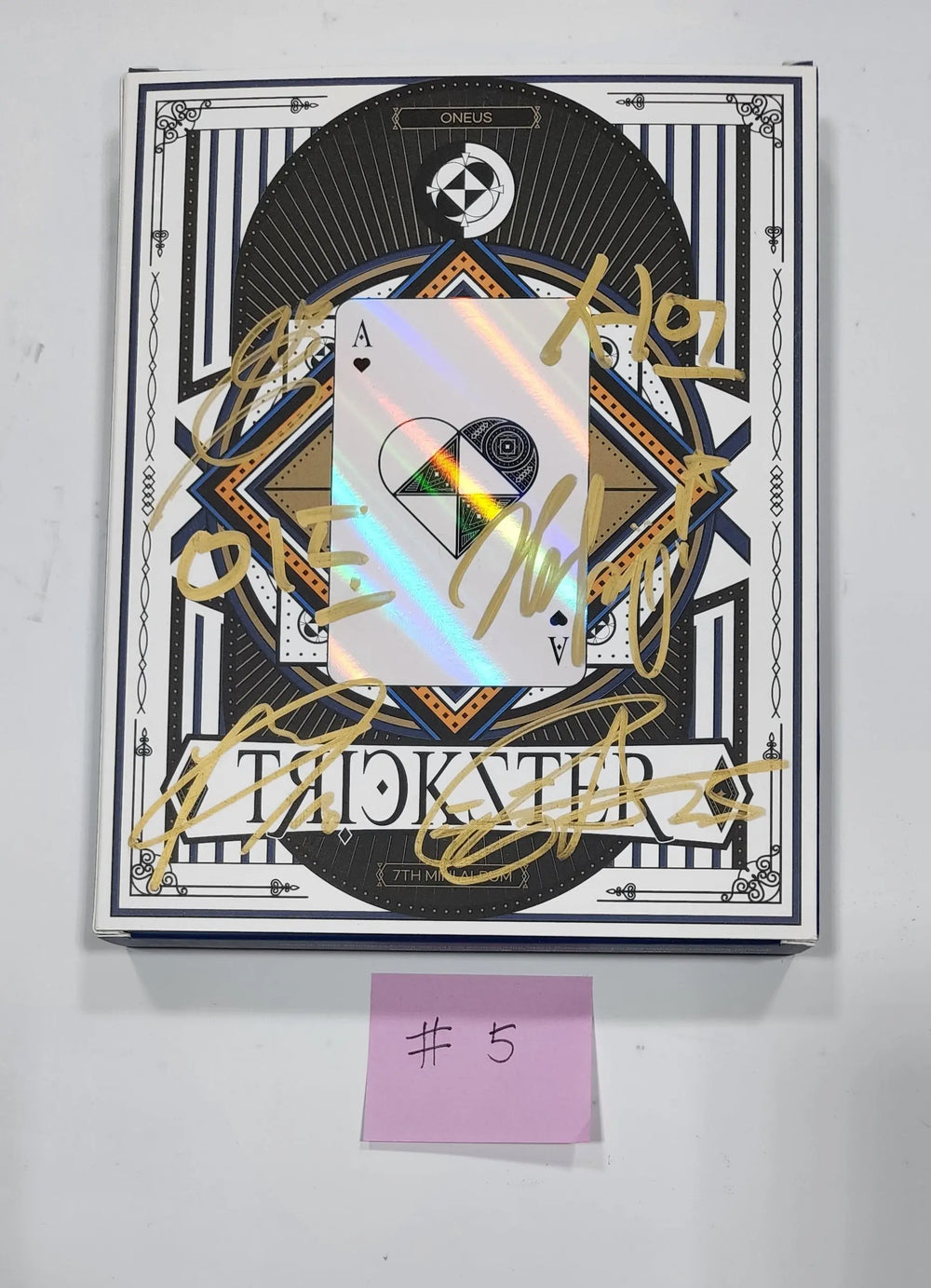 Oneus "TRICKSTER" 7th Mini - Hand Autographed(Signed) Promo Album - HALLYUSUPERSTORE