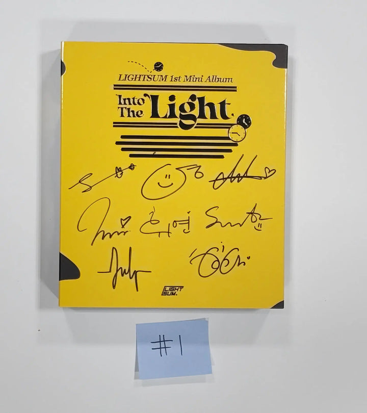 Lightsum 'Into The Light' - Hand Autographed(Signed) Promo Album - HALLYUSUPERSTORE