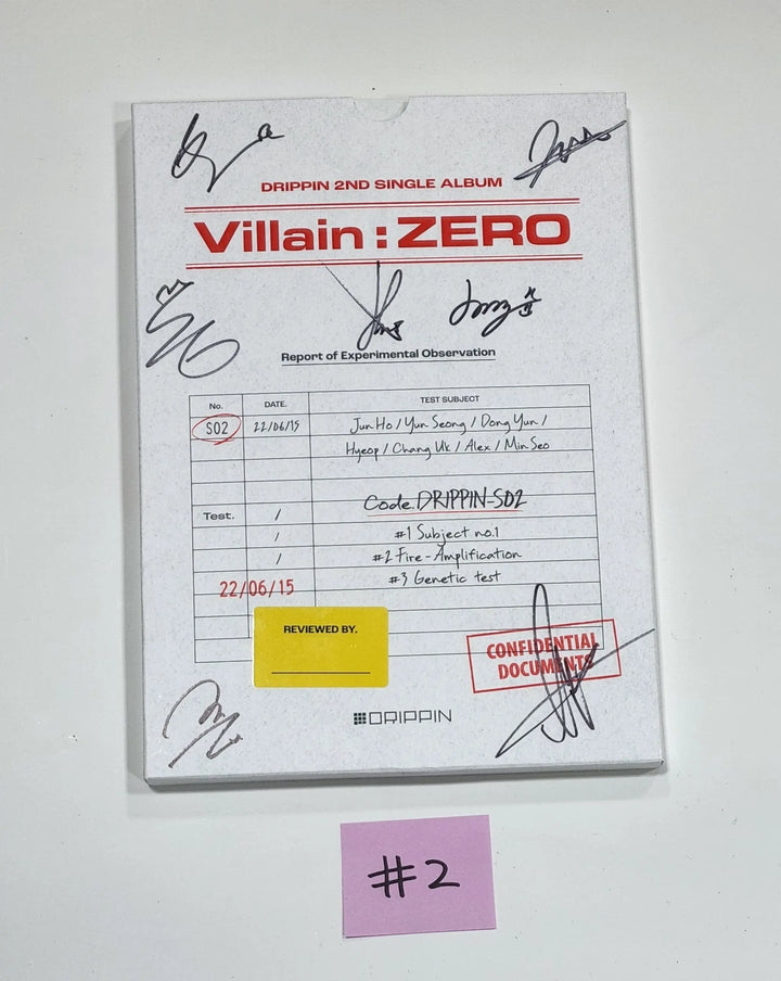 DRIPPIN "Villain : Zero" - Hand Autographed(Signed) Promo Album - HALLYUSUPERSTORE