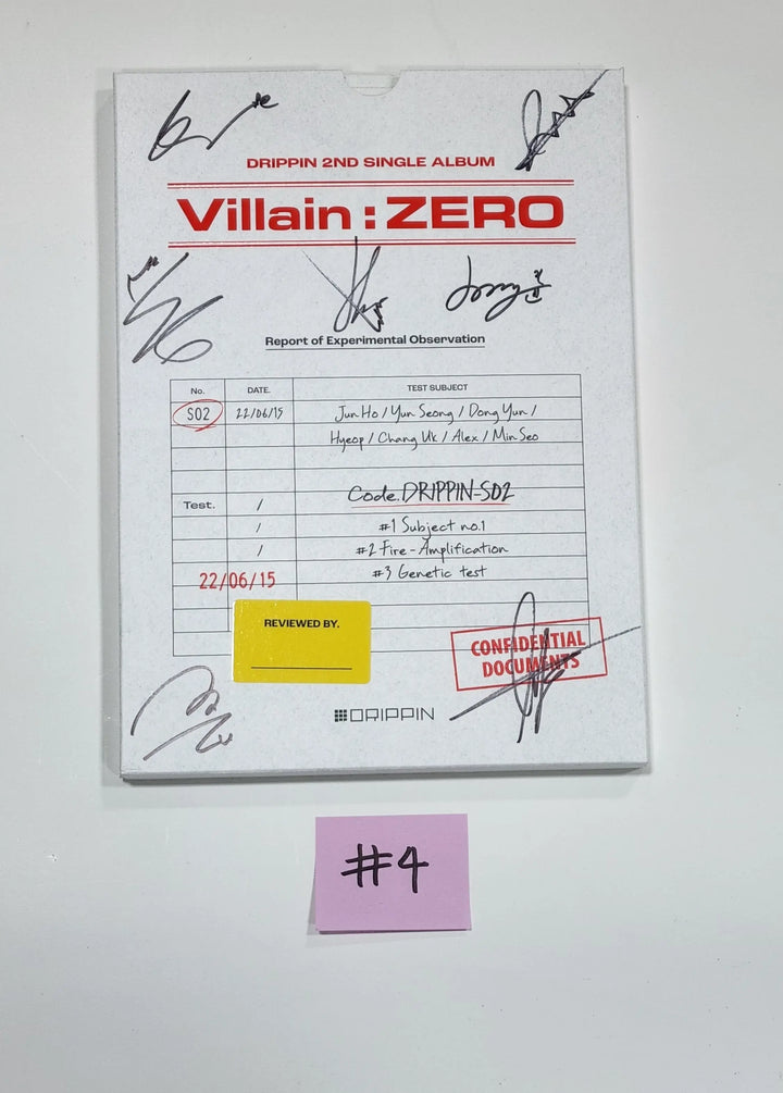 DRIPPIN "Villain : Zero" - Hand Autographed(Signed) Promo Album - HALLYUSUPERSTORE