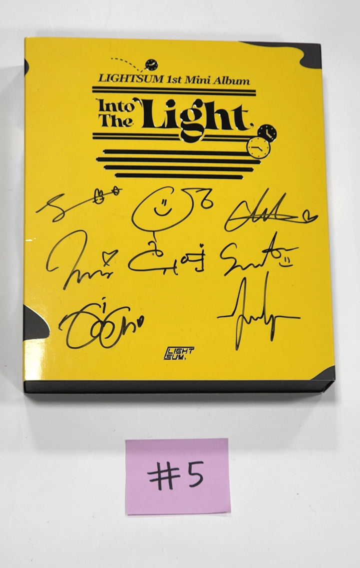Lightsum 'Into The Light' - Hand Autographed(Signed) Promo Album - HALLYUSUPERSTORE