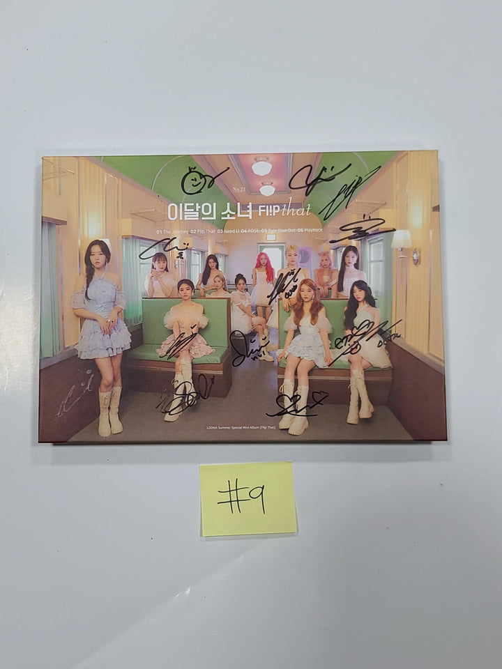 LOONA "Flip That" Summer Special Mini Album - Hand Autographed(Signed) Promo Album - HALLYUSUPERSTORE