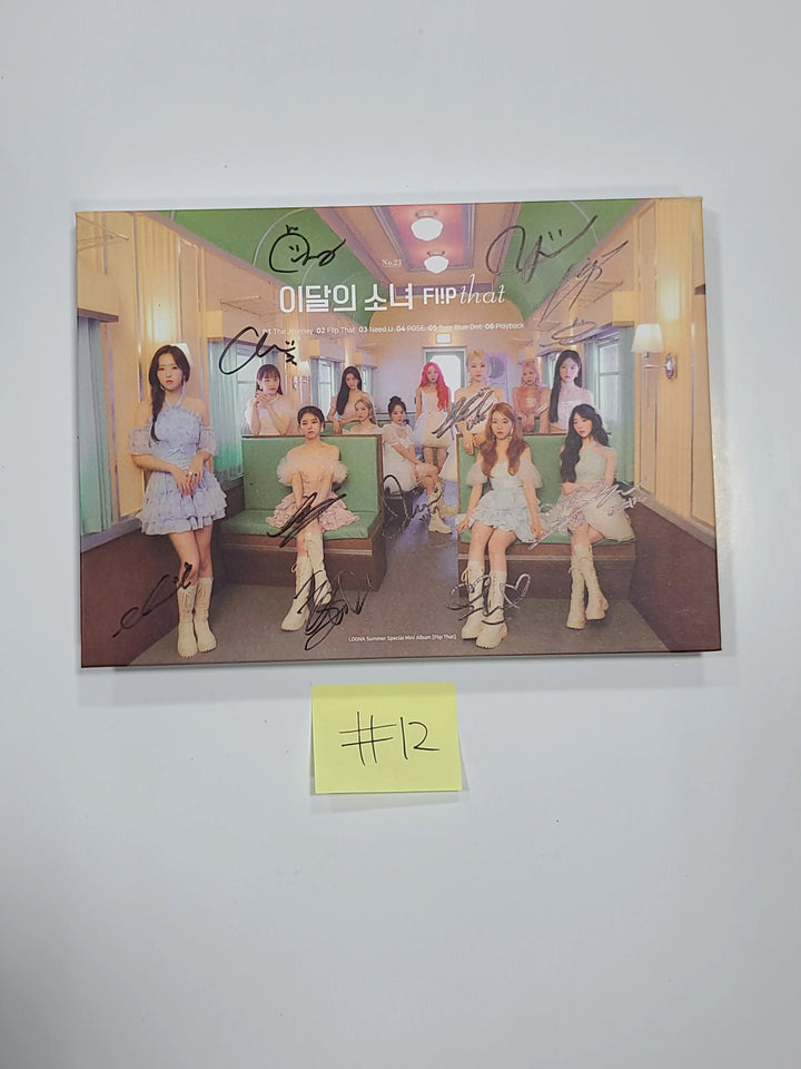 LOONA "Flip That" Summer Special Mini Album - Hand Autographed(Signed) Promo Album - HALLYUSUPERSTORE