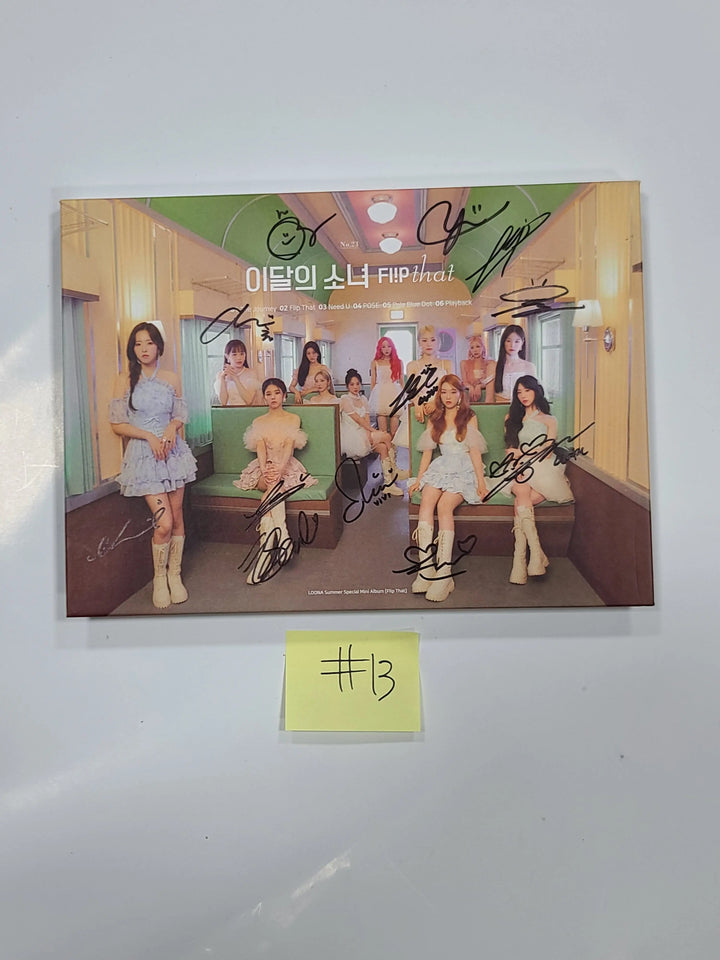 LOONA "Flip That" Summer Special Mini Album - Hand Autographed(Signed) Promo Album - HALLYUSUPERSTORE