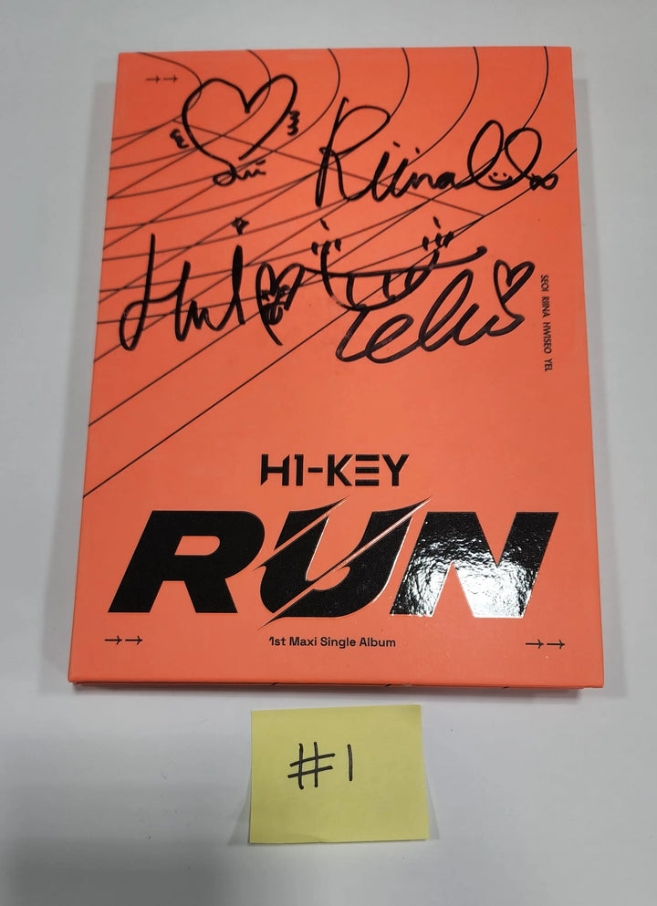 H1-Key "RUN" - Hand Autographed(Signed) Promo Album - HALLYUSUPERSTORE