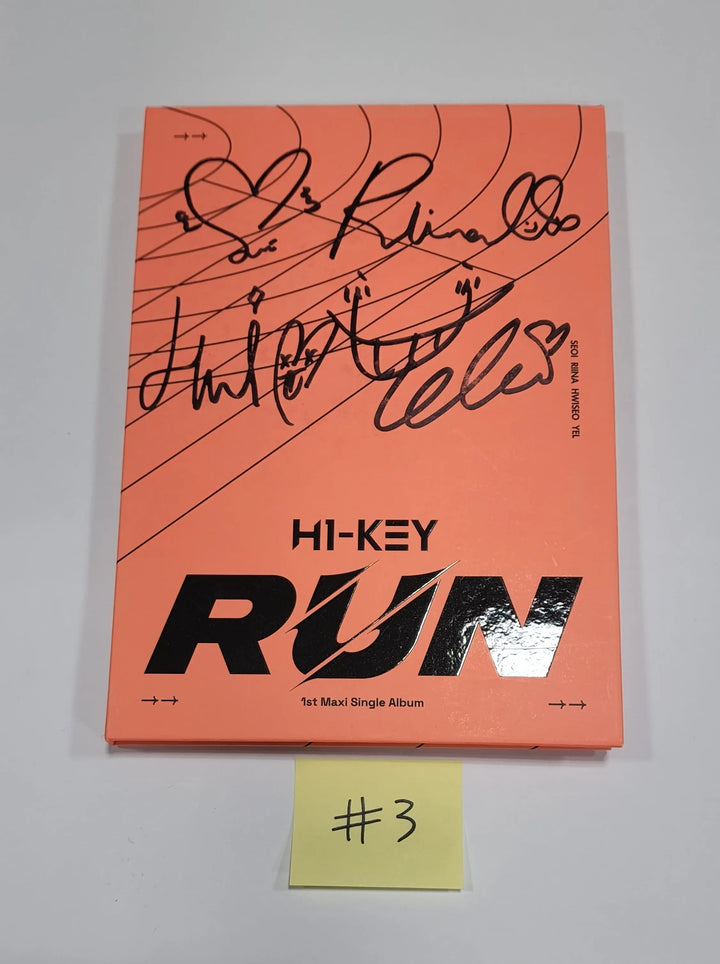 H1-Key "RUN" - Hand Autographed(Signed) Promo Album - HALLYUSUPERSTORE