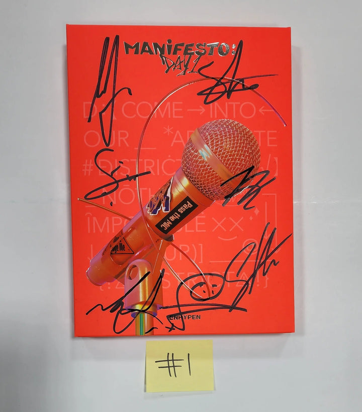 ENHYPEN “MANIFESTO : DAY 1” - Hand Autographed(Signed) Promo Album - HALLYUSUPERSTORE
