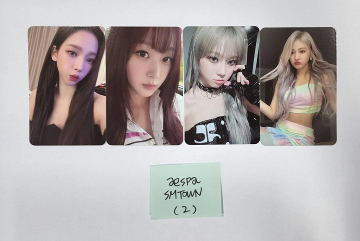 Aespa 'Girls' 2nd Mini - SM TOWN Event Photocards Set (4EA) Round 2 - HALLYUSUPERSTORE