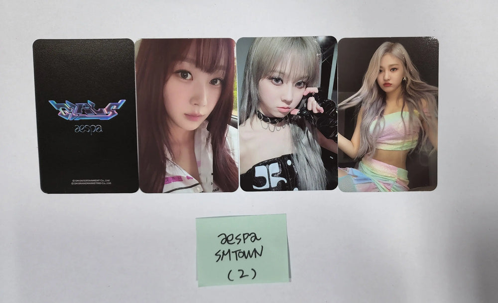 Aespa 'Girls' 2nd Mini - SM TOWN Event Photocards Set (4EA) Round 2 - HALLYUSUPERSTORE
