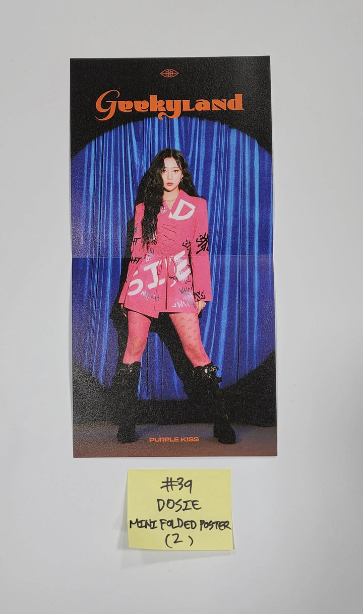 Purple Kiss 'GEEKYLAND' - Official Photocard, Mini Folded Poster - HALLYUSUPERSTORE