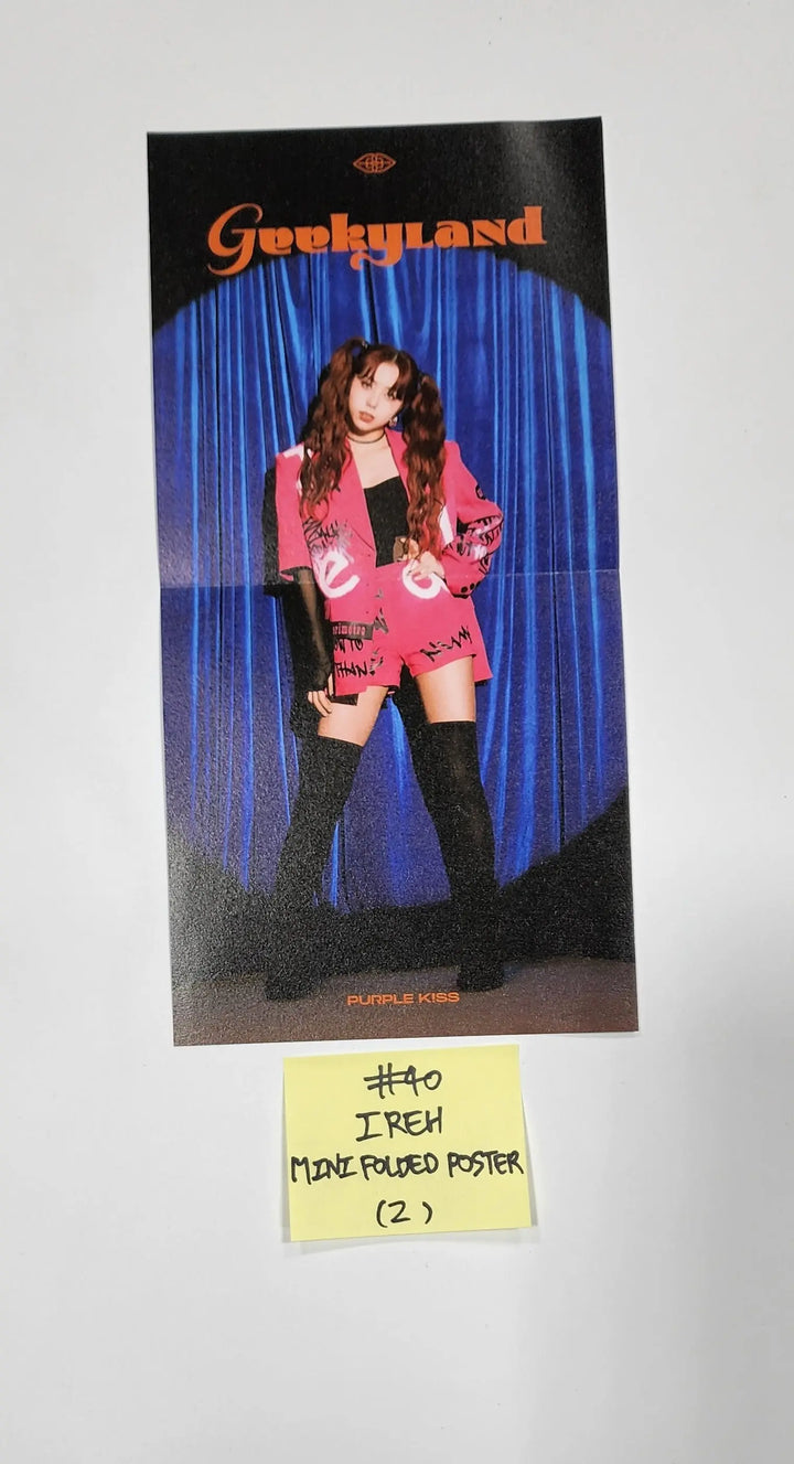 Purple Kiss 'GEEKYLAND' - Official Photocard, Mini Folded Poster - HALLYUSUPERSTORE