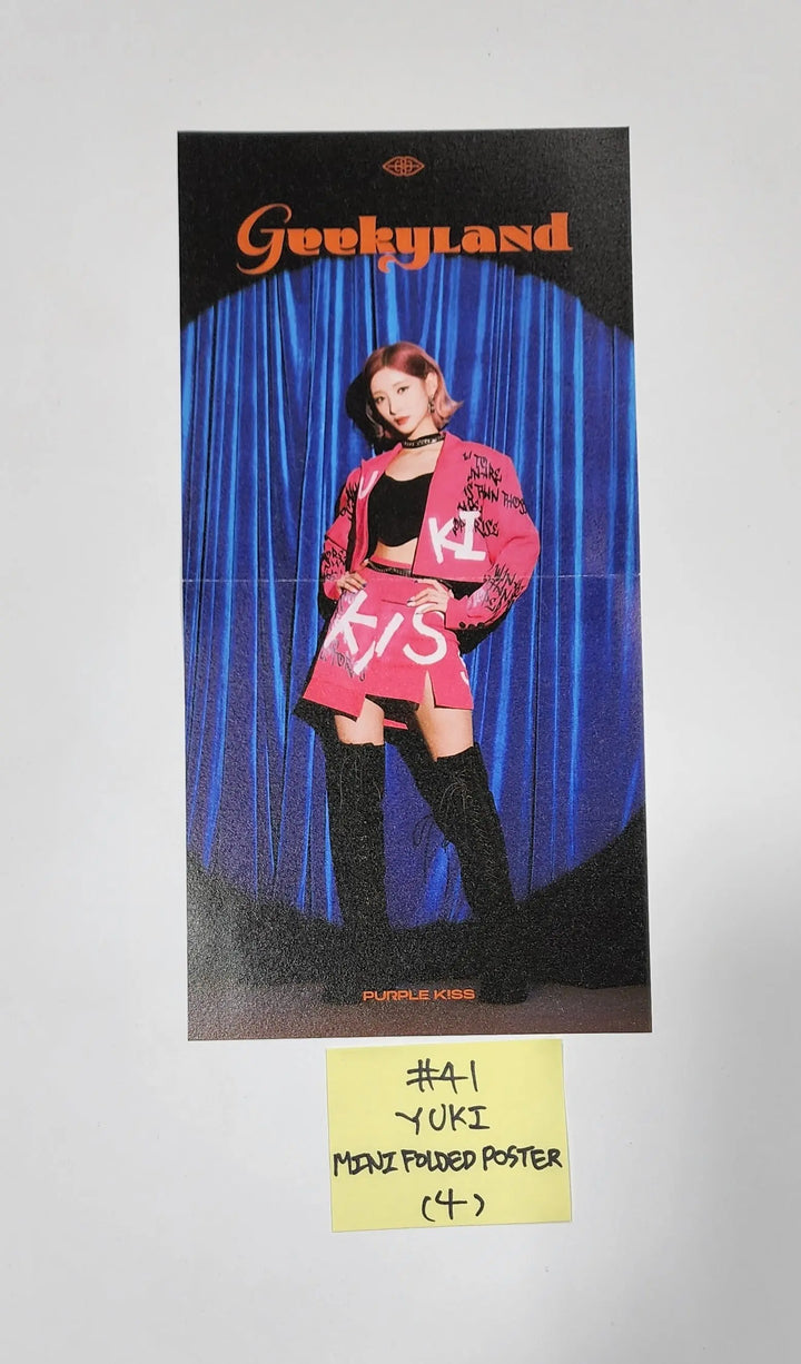 Purple Kiss 'GEEKYLAND' - Official Photocard, Mini Folded Poster - HALLYUSUPERSTORE