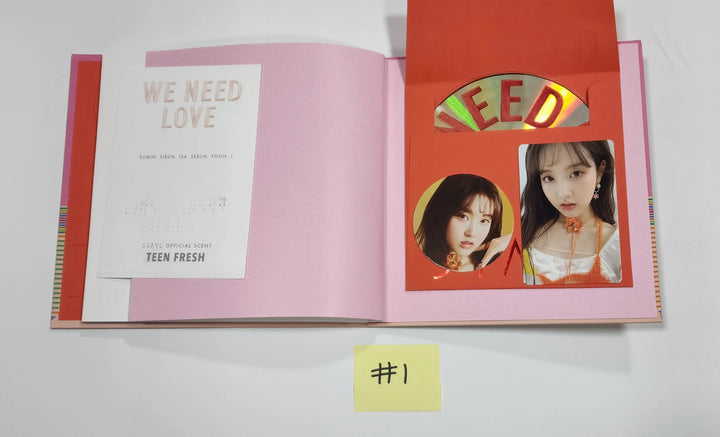 STAYC "WE NEED LOVE" - Hand Autographed(Signed) Promo Album - HALLYUSUPERSTORE