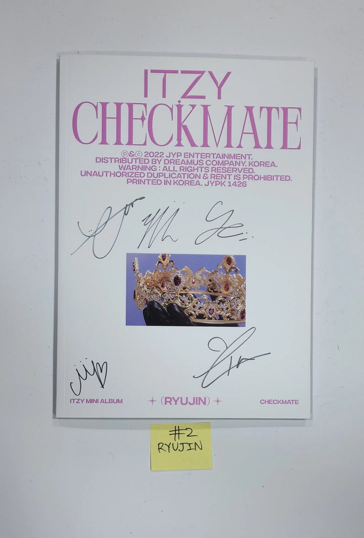 Itzy 'CHECKMATE' - Hand Autographed(Signed) Promo Album - HALLYUSUPERSTORE