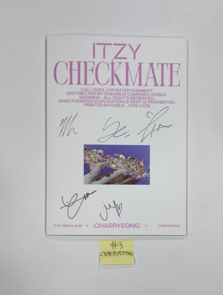 Itzy 'CHECKMATE' - Hand Autographed(Signed) Promo Album - HALLYUSUPERSTORE