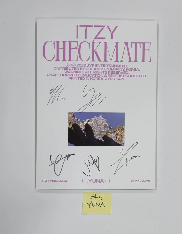 Itzy 'CHECKMATE' - Hand Autographed(Signed) Promo Album - HALLYUSUPERSTORE
