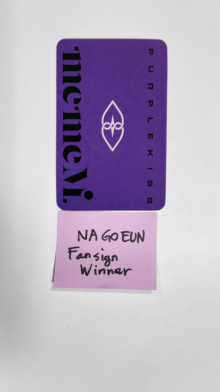 Na Go Eun (of Purple Kiss) “memeM” – Fansign Winner Hand Autographed(Signed) Photocard - HALLYUSUPERSTORE