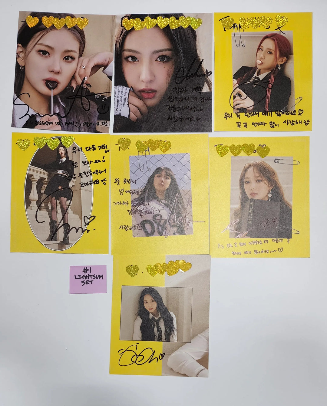 Lightsum - A Cut Page From Fansign Event Albums Set (7EA) - HALLYUSUPERSTORE
