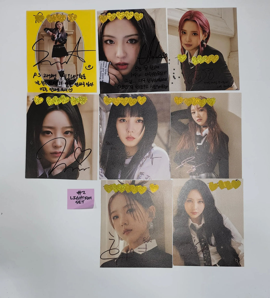 Lightsum - A Cut Page From Fansign Event Albums Set (7EA) - HALLYUSUPERSTORE