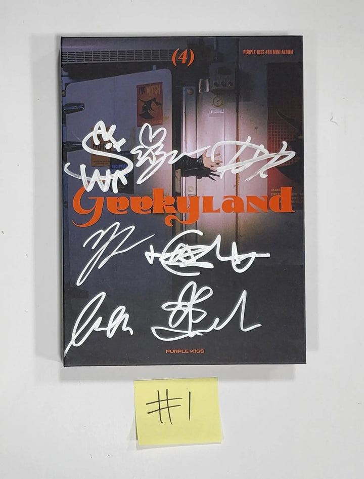Purple Kiss - 4th Mini Album - Hand Autographed(Signed) Promo Album - HALLYUSUPERSTORE