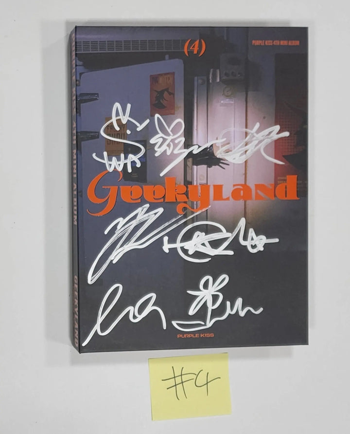 Purple Kiss - 4th Mini Album - Hand Autographed(Signed) Promo Album - HALLYUSUPERSTORE