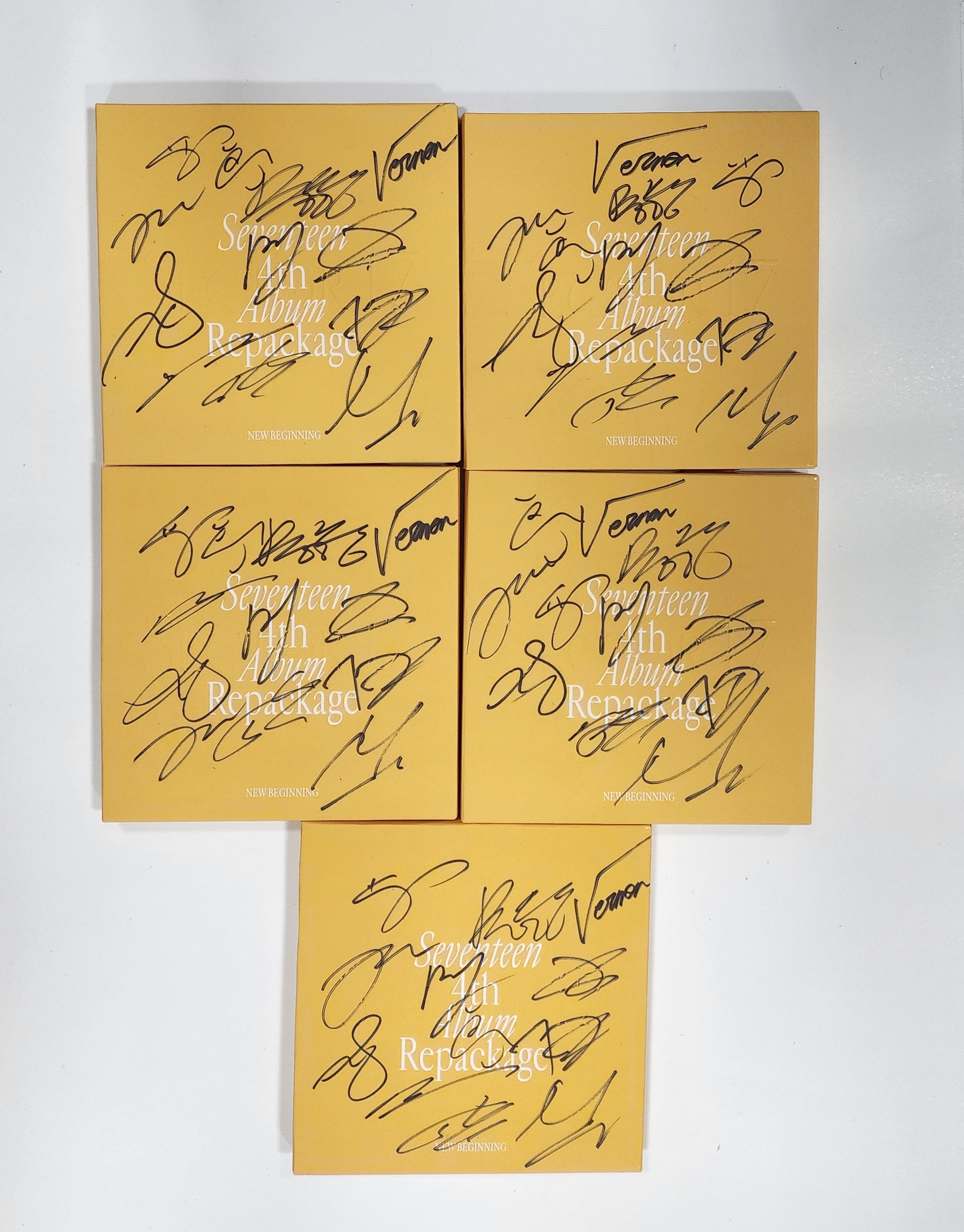 Seventeen 4th Album Repackage SECTOR 17 - Hand Autographed(Signed) Promo  Album
