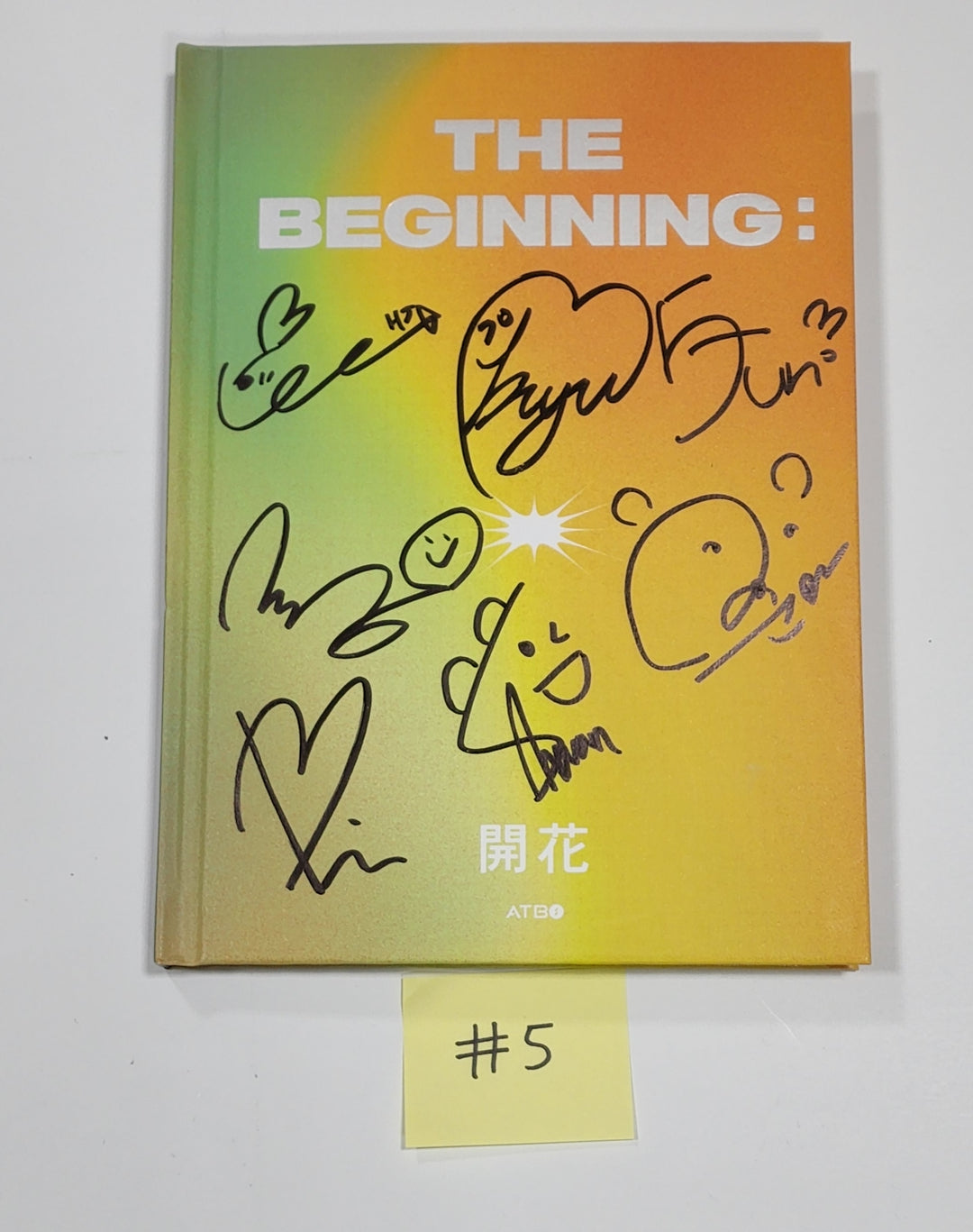 ATBO - 1st Mini Album "The Beginning : 開花" - Hand Autographed(Signed) Promo Album