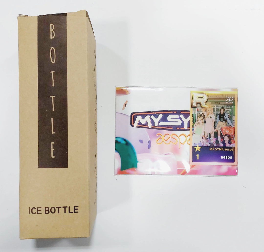 Aespa - 2022 aespa Fan Meeting "MY SYNK. aespa" visitor Benefit ( ICE Bottle + Photocard ) - HALLYUSUPERSTORE