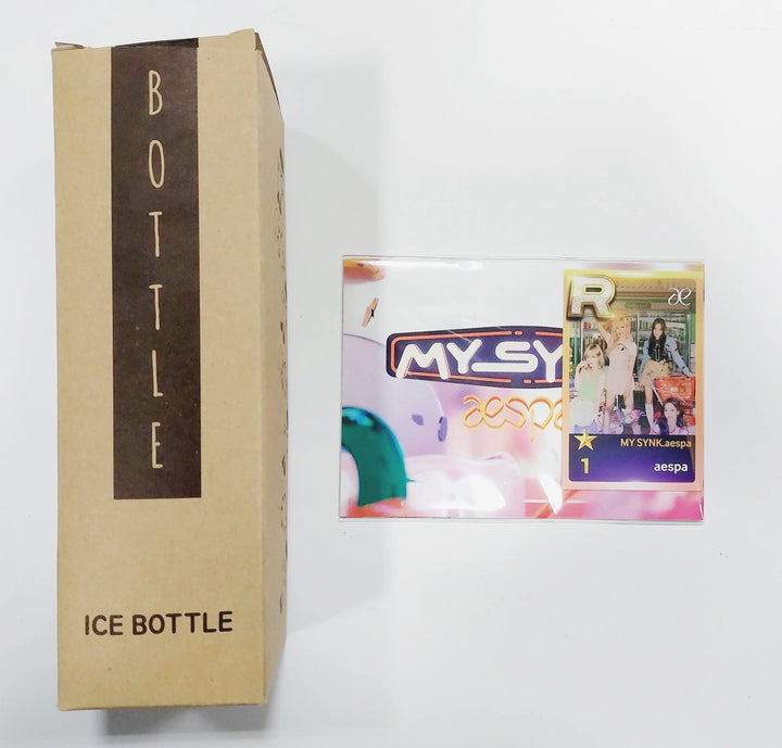 Aespa - 2022 aespa Fan Meeting "MY SYNK. aespa" visitor Benefit ( ICE Bottle + Photocard ) - HALLYUSUPERSTORE