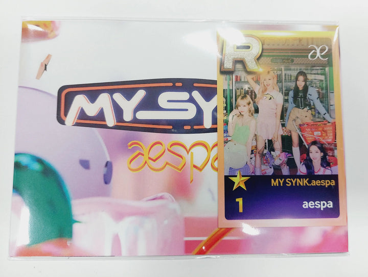 Aespa - 2022 aespa Fan Meeting "MY SYNK. aespa" visitor Benefit ( ICE Bottle + Photocard ) - HALLYUSUPERSTORE