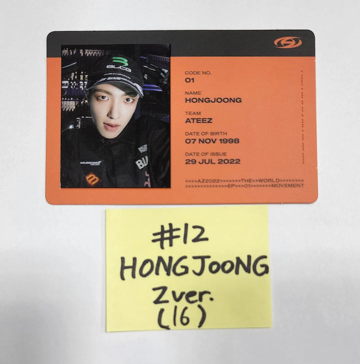 Ateez "The World Ep.1 - MOVEMENT" - Official Photocard (SeongHwa & HongJoong) - HALLYUSUPERSTORE