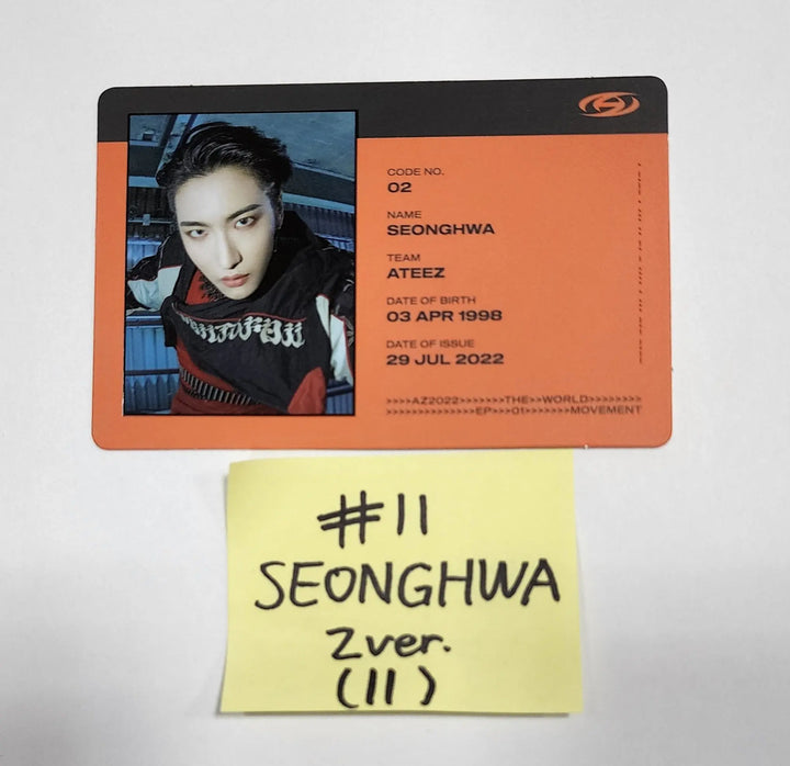 Ateez "The World Ep.1 - MOVEMENT" - Official Photocard (SeongHwa & HongJoong) - HALLYUSUPERSTORE