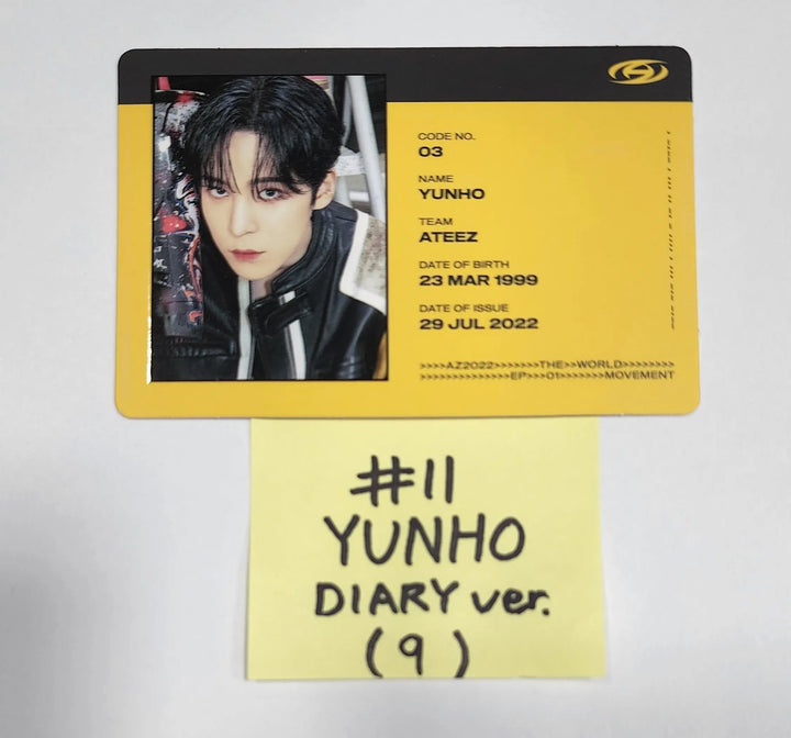 Ateez "The World Ep.1 - MOVEMENT" - Official Photocard (Yun Ho & Yeo Sang) - HALLYUSUPERSTORE