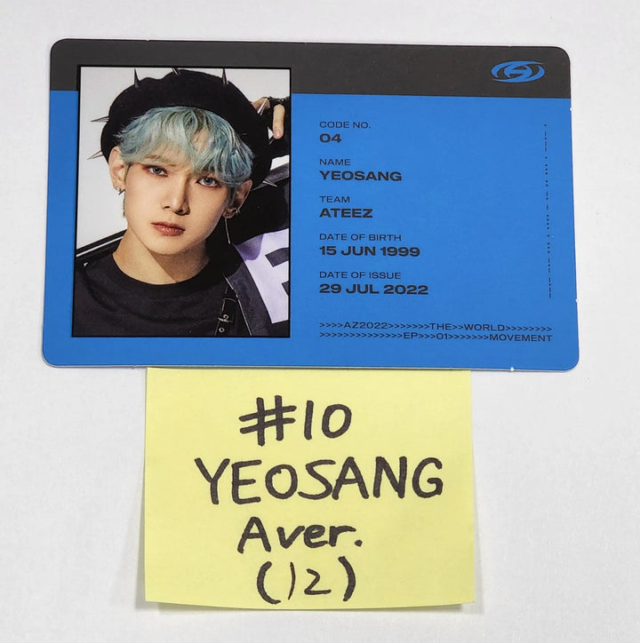 Ateez "The World Ep.1 - MOVEMENT" - Official Photocard (Yun Ho & Yeo Sang) - HALLYUSUPERSTORE