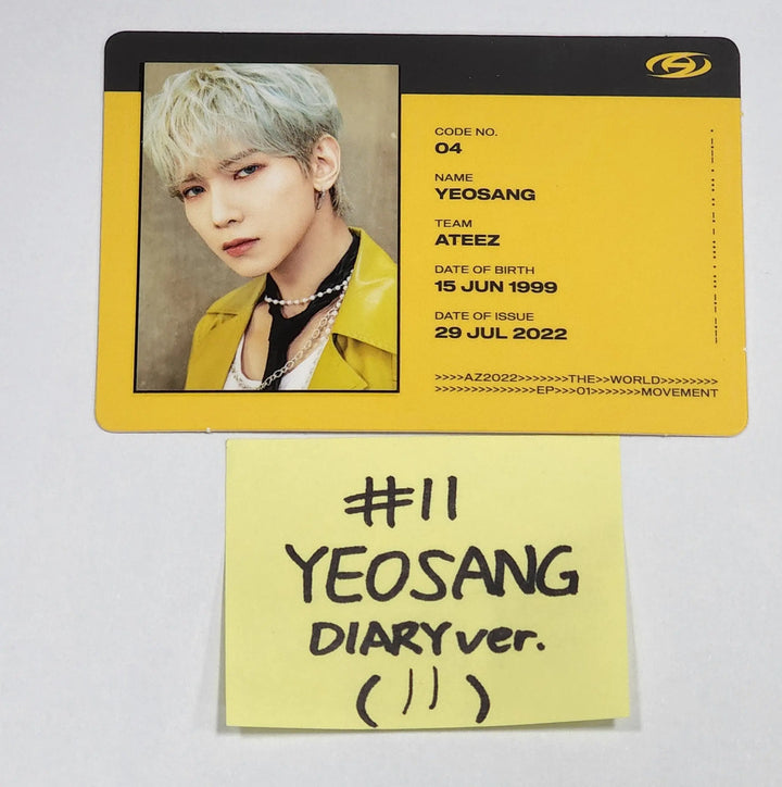 Ateez "The World Ep.1 - MOVEMENT" - Official Photocard (Yun Ho & Yeo Sang) - HALLYUSUPERSTORE