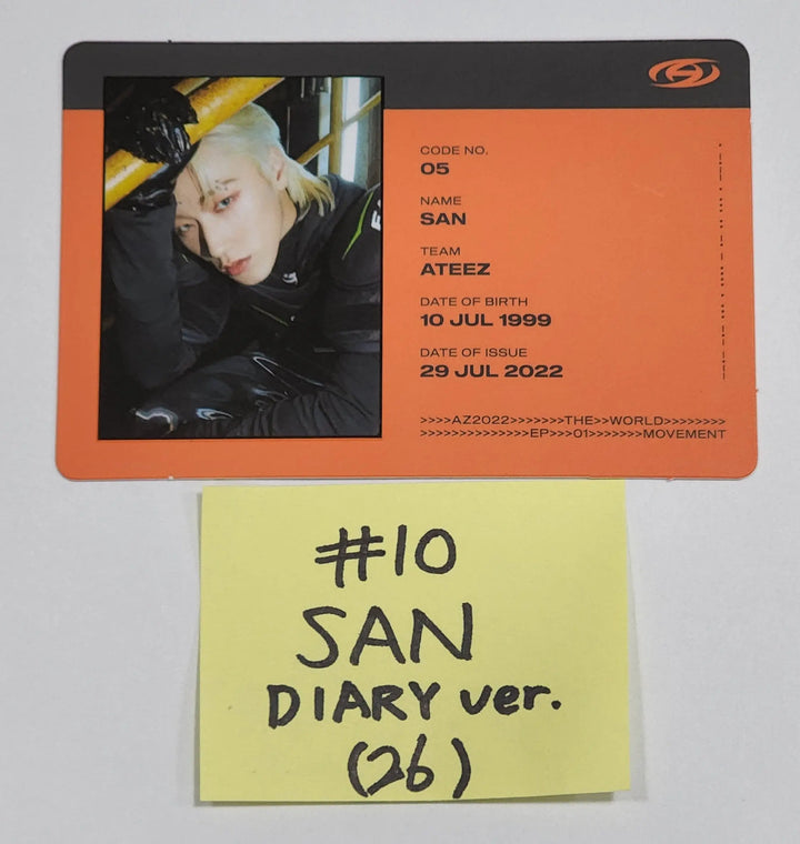Ateez "The World Ep.1 - MOVEMENT" - Official Photocard (San & Mingi) - HALLYUSUPERSTORE