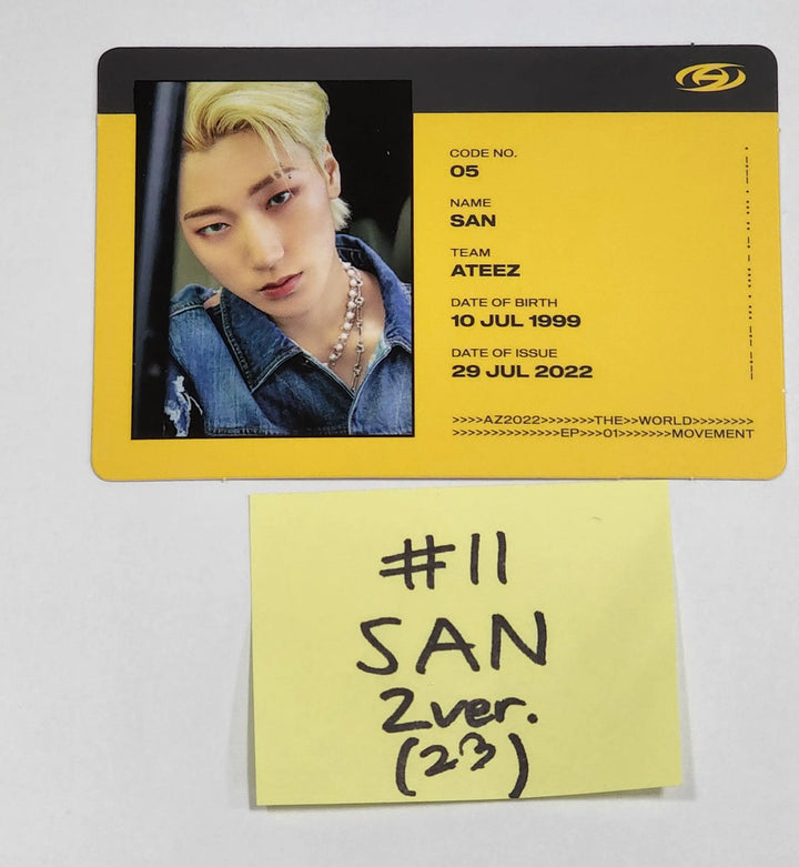 Ateez "The World Ep.1 - MOVEMENT" - Official Photocard (San & Mingi) - HALLYUSUPERSTORE