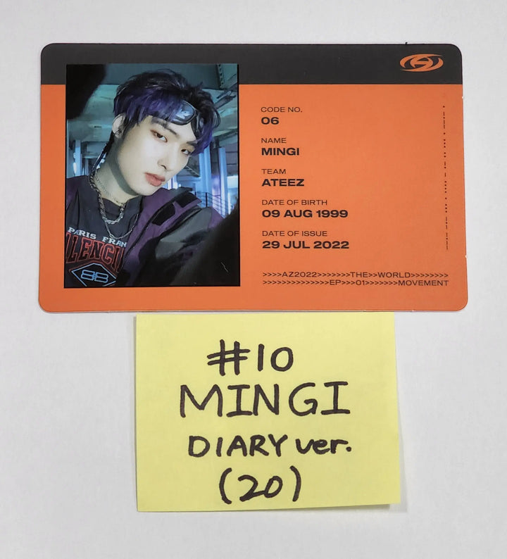 Ateez "The World Ep.1 - MOVEMENT" - Official Photocard (San & Mingi) - HALLYUSUPERSTORE