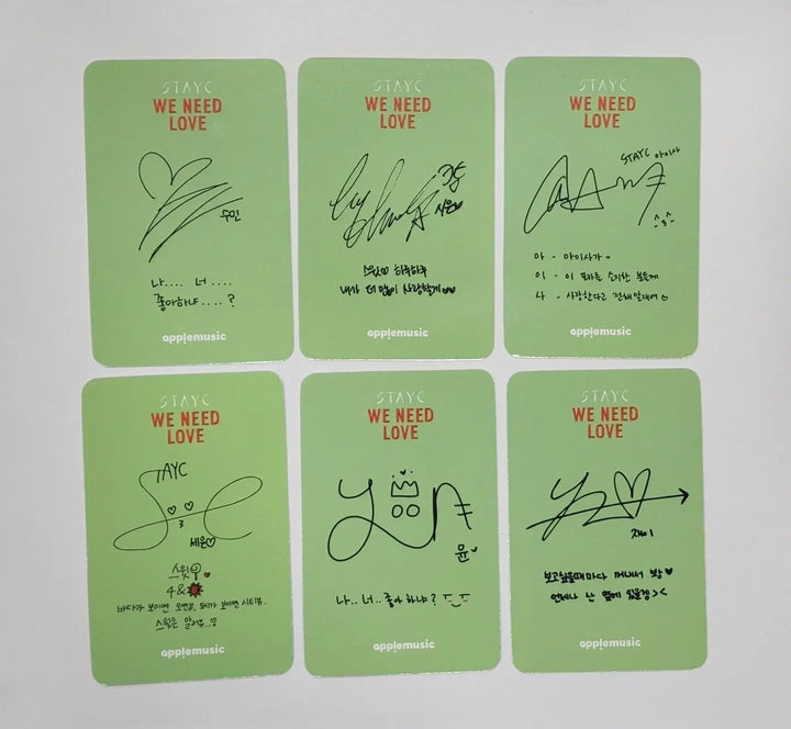 StayC 'WE NEED LOVE' - Apple Music Fansign Event Photocard - HALLYUSUPERSTORE